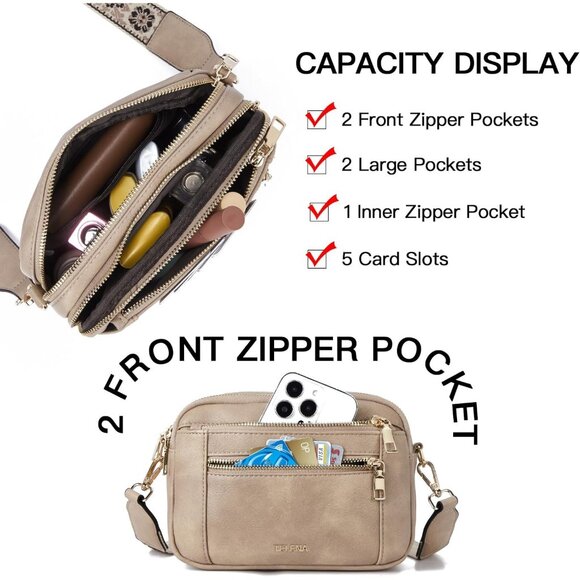 Crossbody Purse for Women Trendy Vegan Leather - Picture 5 of 7